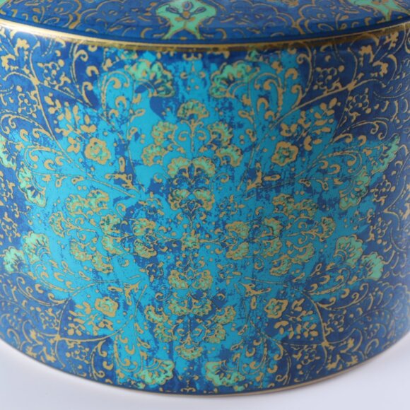 222 Fifth PTS International Eva Opulent Blue Teapot with Lid 4 Cup Fine China - Picture 4 of 6